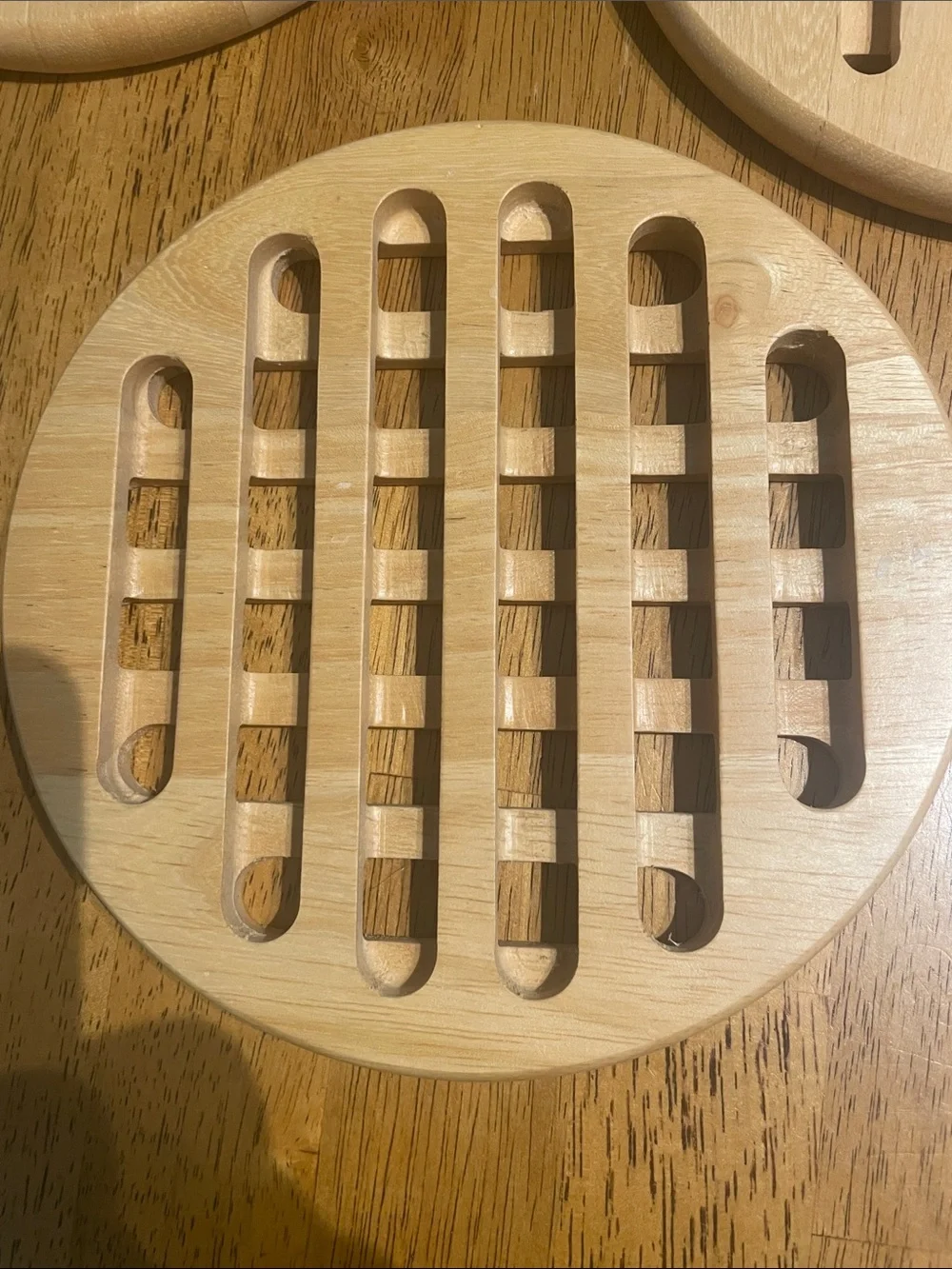 Set of 3 Round Wooden Trivets